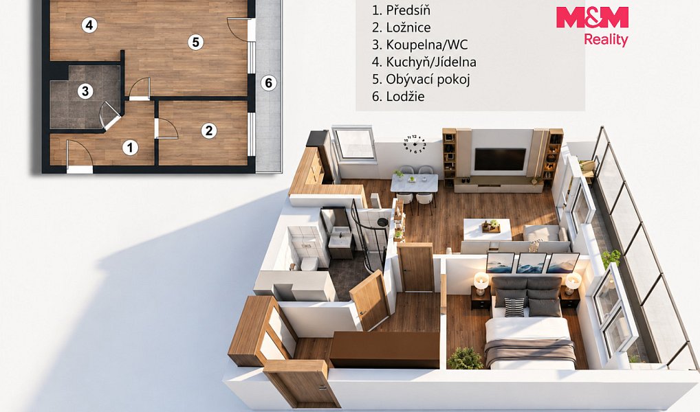Prodej bytu 2+kk 46 m², Slaný – náhled fotky 14