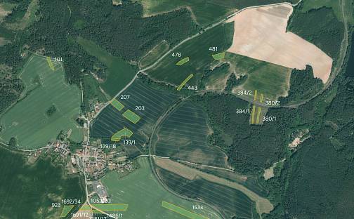Prodej pole 71 055 m², Mladotice - Chrášťovice, okres Plzeň-sever