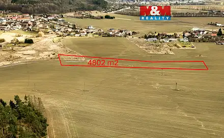 Prodej pole 4 802 m², Strakonice - Dražejov