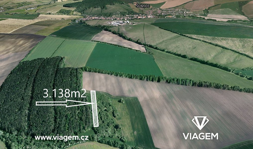 Prodej zahrady 3 138 m², Šumice – náhled fotky 3