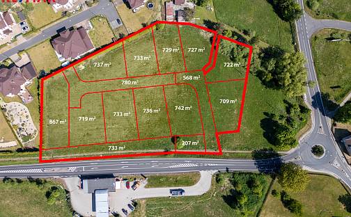 Prodej stavebního pozemku 709 m², Nová Role, okres Karlovy Vary