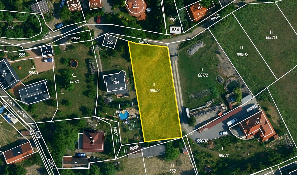 Prodej stavebního pozemku 1 135 m², Chocerady – náhled fotky 4