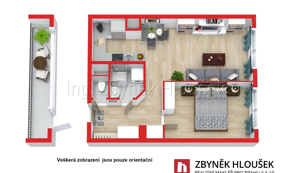 Prodej bytu 2+kk 42 m², Praha – náhled fotky 4