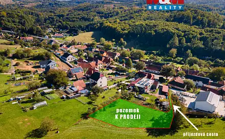Prodej stavebního pozemku 1 233 m², Závist, okres Blansko