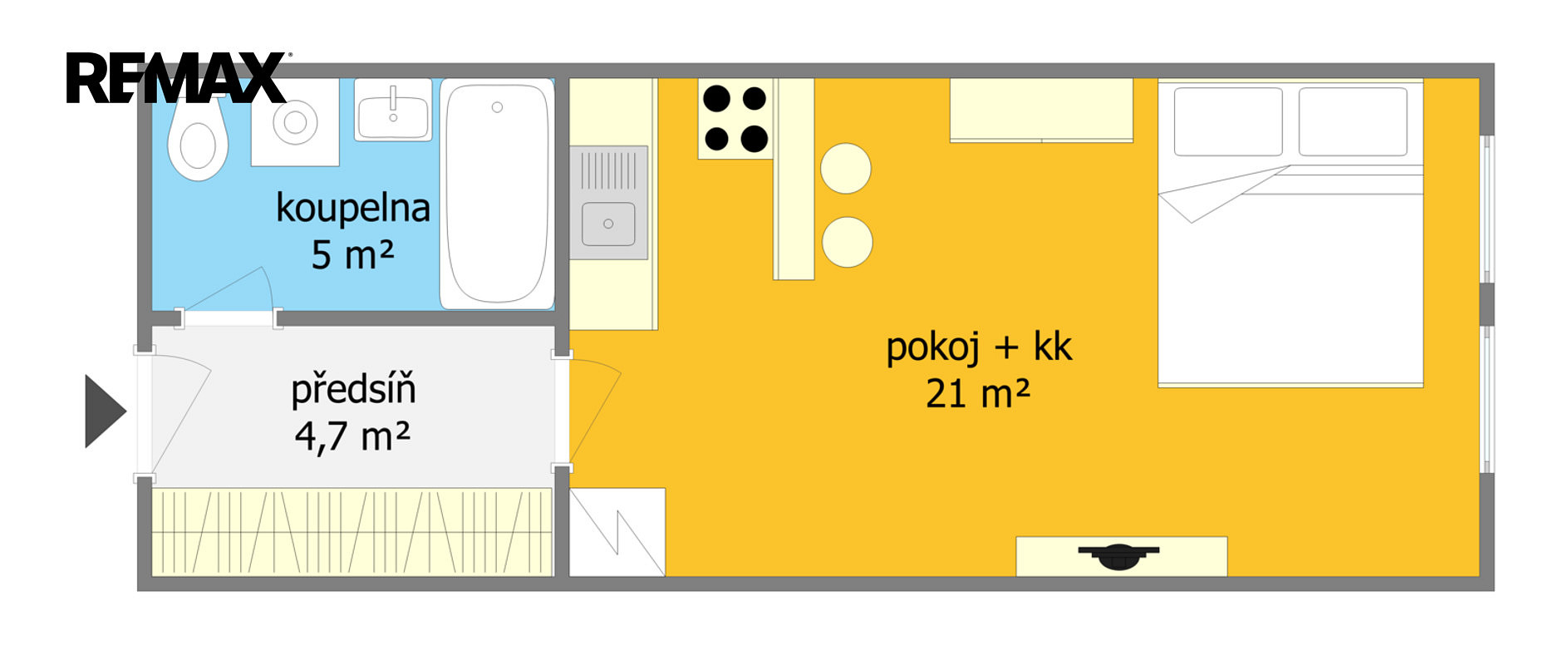 Pronájem bytu 1+kk 31 m² — photo 4