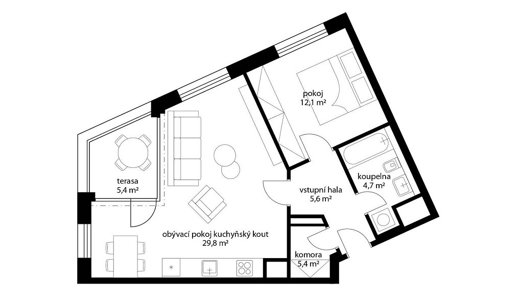 Pronájem bytu 2+kk 58 m², Praha – náhled fotky 15