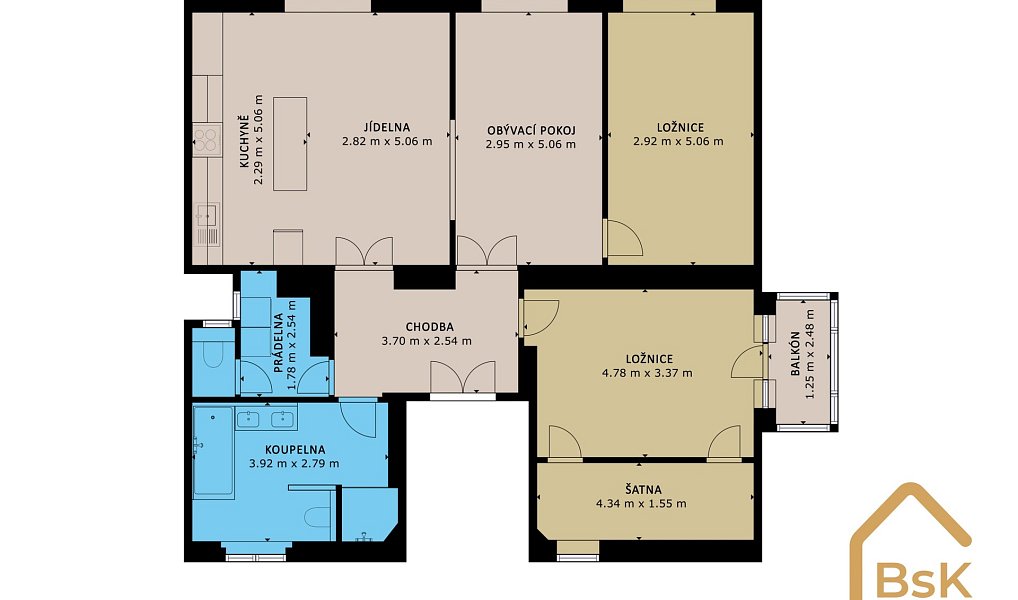 Prodej bytu 3+kk 103 m², Praha – náhled fotky 3