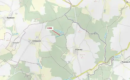 Dražba lesa 10 189 m², Vlčeves