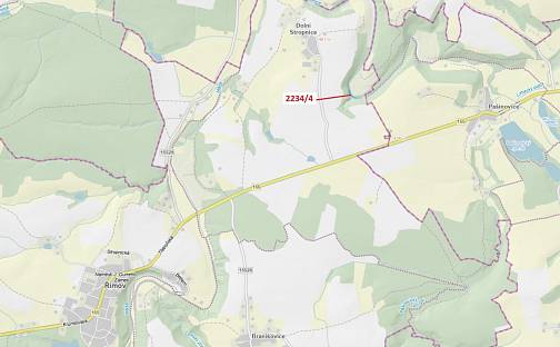 Dražba pozemku 1 687 m², Střížov