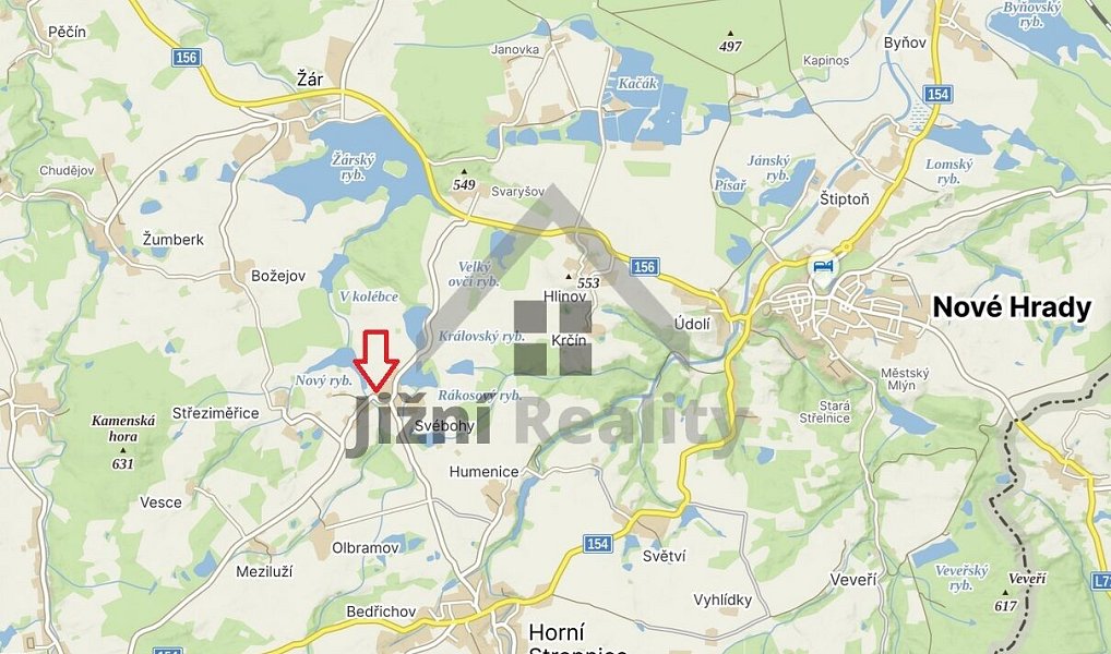 Prodej stavebního pozemku 1 350 m², Horní Stropnice – náhled fotky 5