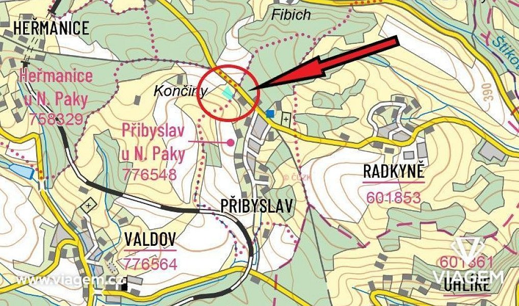 Prodej pole 1 126 m², Nová Paka – náhled fotky 4