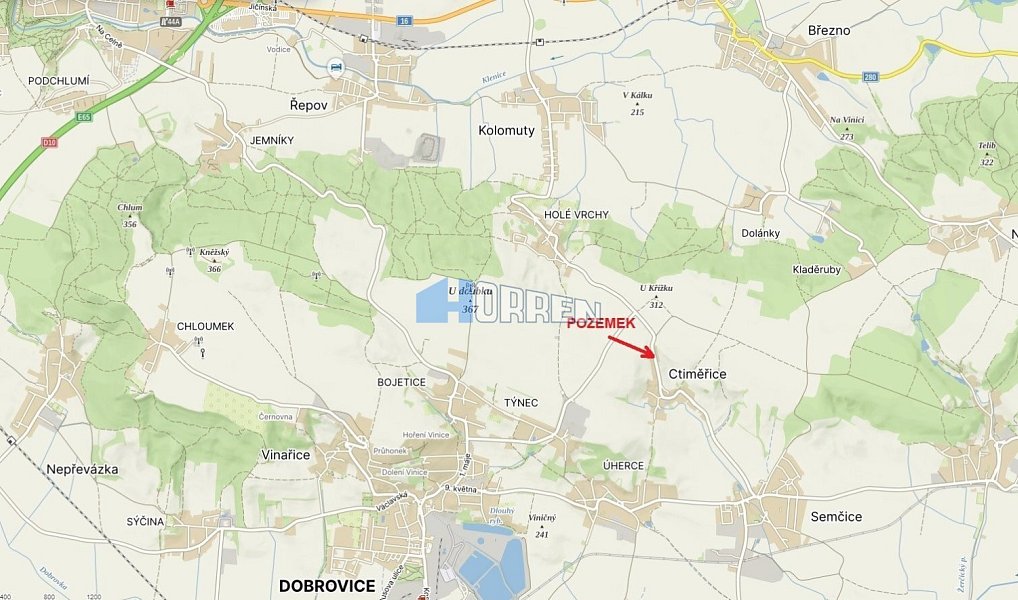 Prodej stavebního pozemku 854 m², Ctiměřice – náhled fotky 10