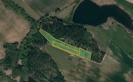 Prodej pole 14 245 m², Třebíč - Ptáčov