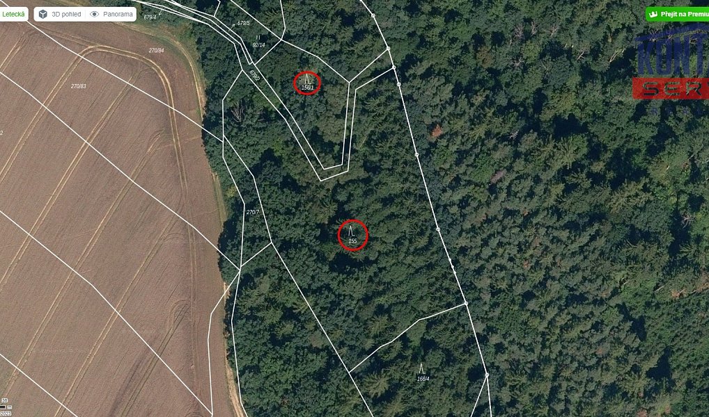 Prodej lesa 23 812 m², Bečice – náhled fotky 5
