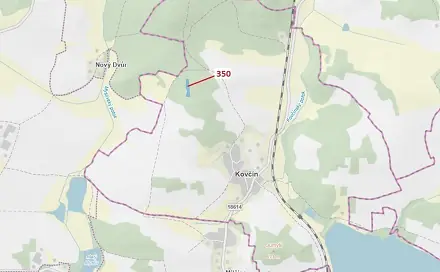 Dražba lesa 3 476 m², Kovčín