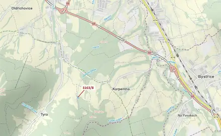 Dražba lesa 1 981 m², Košařiska