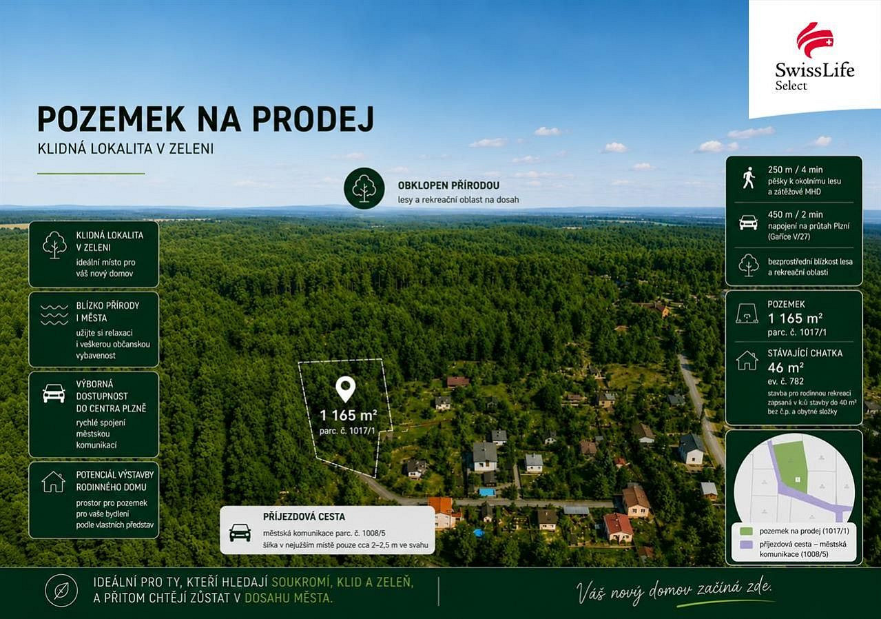 Prodej stavebního pozemku 1 165 m²