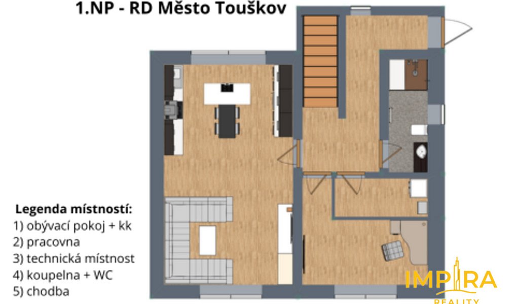 Pronájem domu 197 m² s pozemkem 352 m², Město Touškov – náhled fotky 16