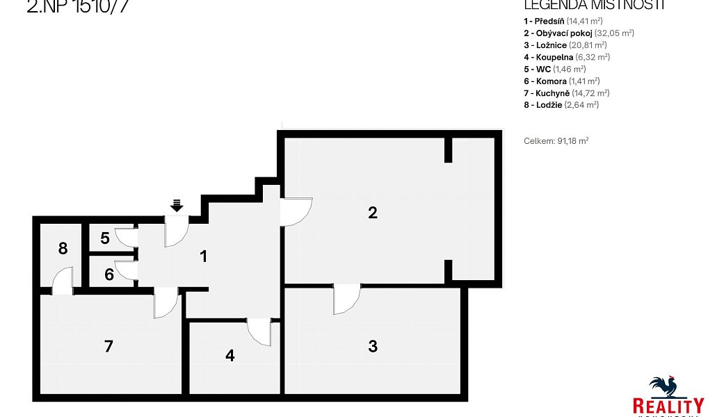 Prodej bytu 3+kk 96 m², Tábor – náhled fotky 3