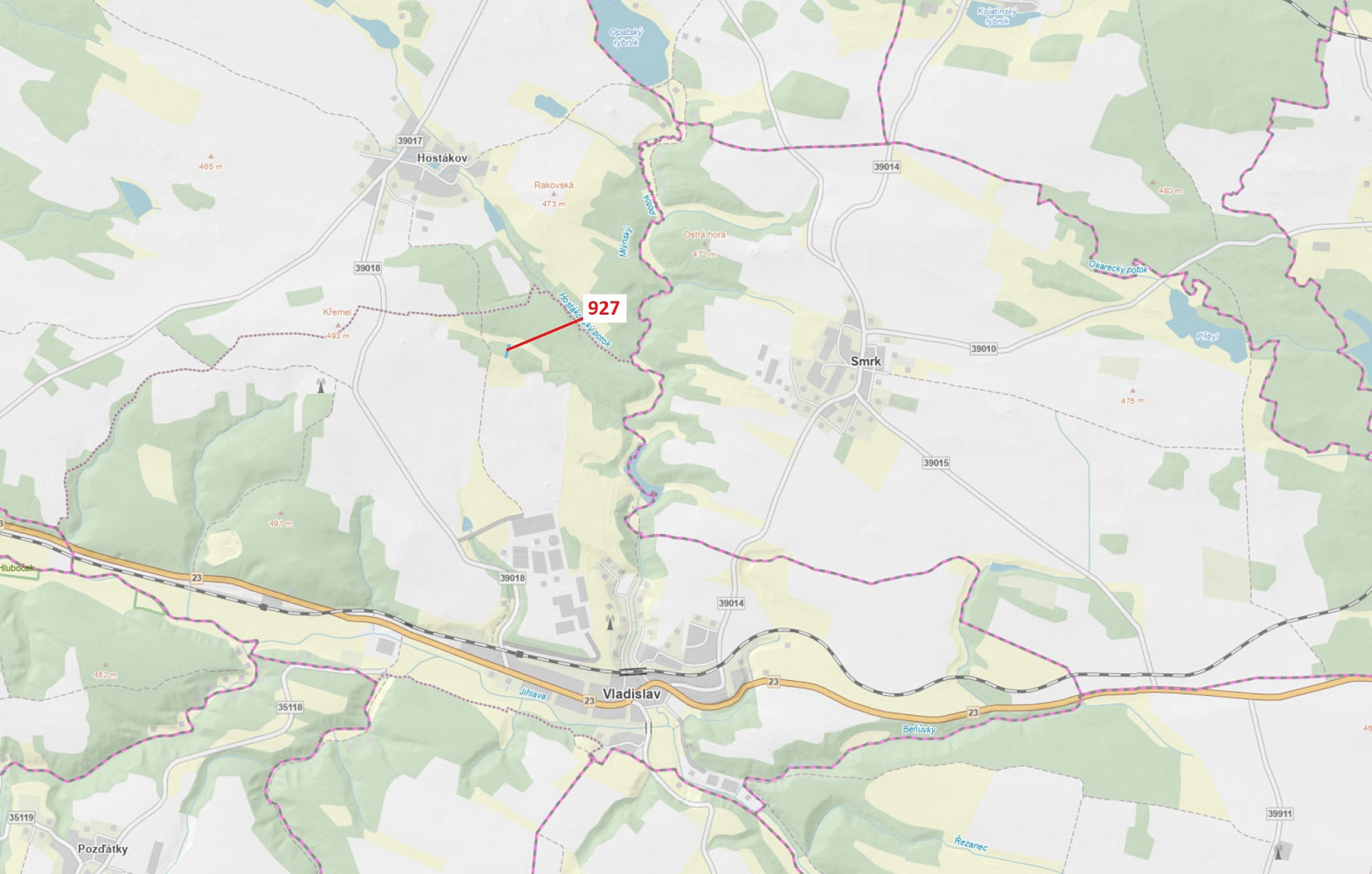 Dražba lesa 613 m²