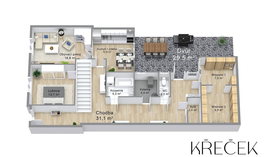 Prodej domu 140 m² s pozemkem 168 m², Jaroměřice nad Rokytnou – náhled fotky 15