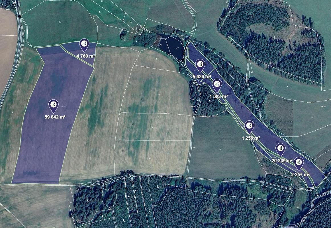 Prodej pole 98 428 m² – pohled 2
