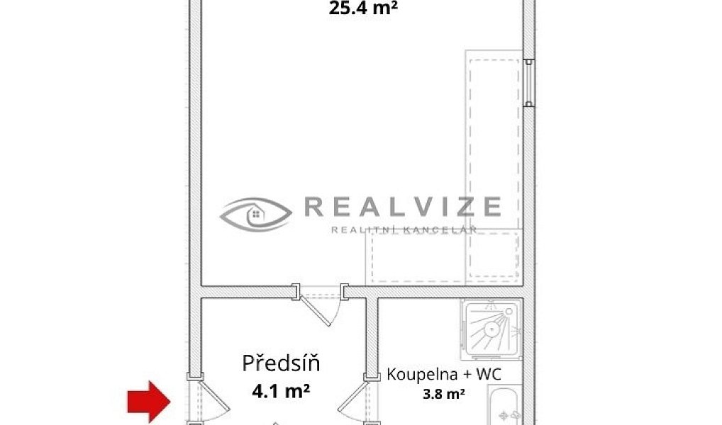 Prodej bytu 1+kk 35 m², České Budějovice – náhled fotky 7