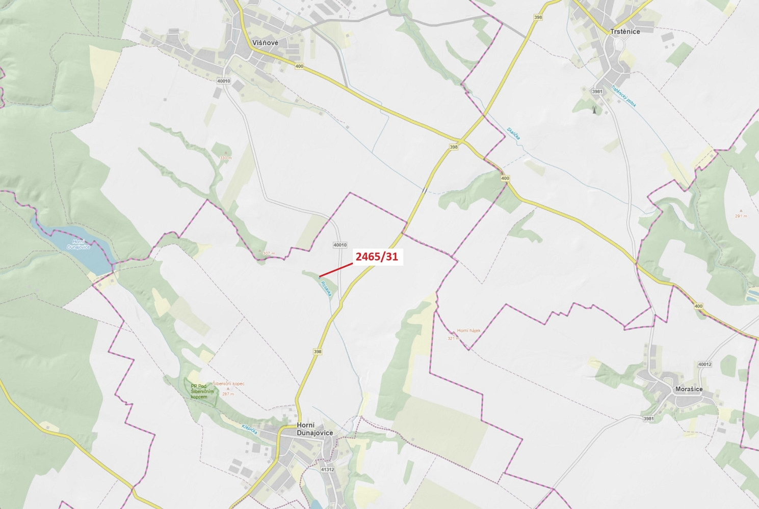 Dražba lesa 263 m²