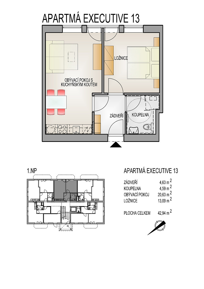 Prodej bytu 2+kk 44 m² – fotografie 3