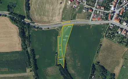 Prodej pole 6 953 m², Kunštát - Újezd, okres Blansko