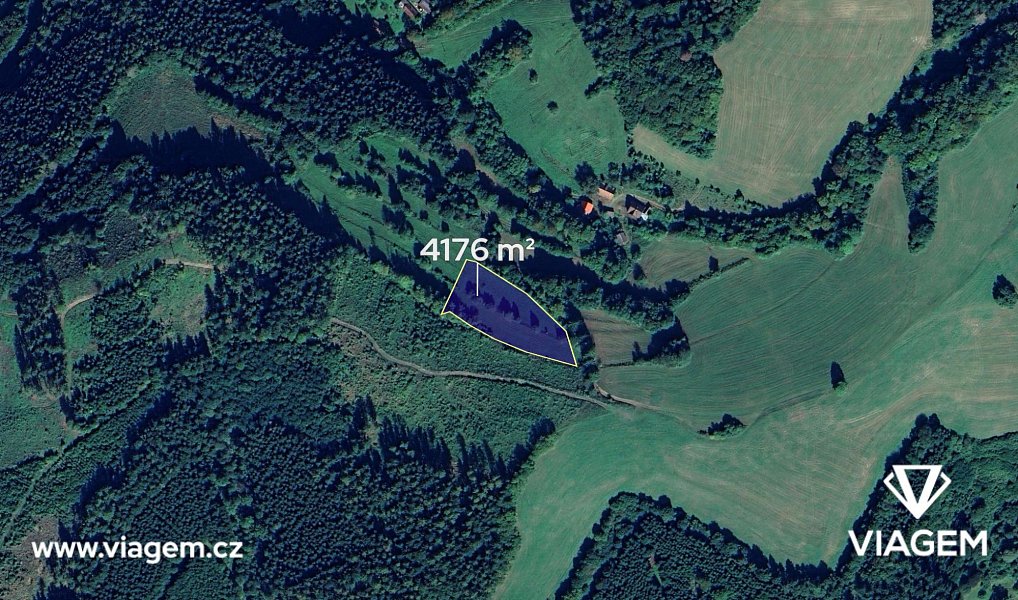 Prodej pole 464 m², Hovězí – náhled fotky 2