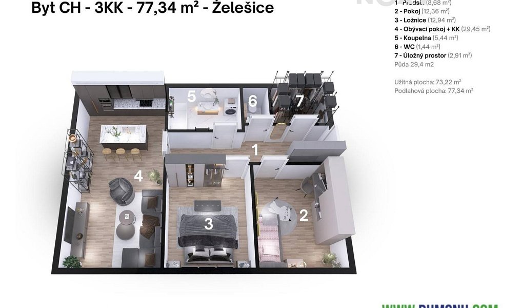 Prodej bytu 3+kk 77 m², Želešice – náhled fotky 22