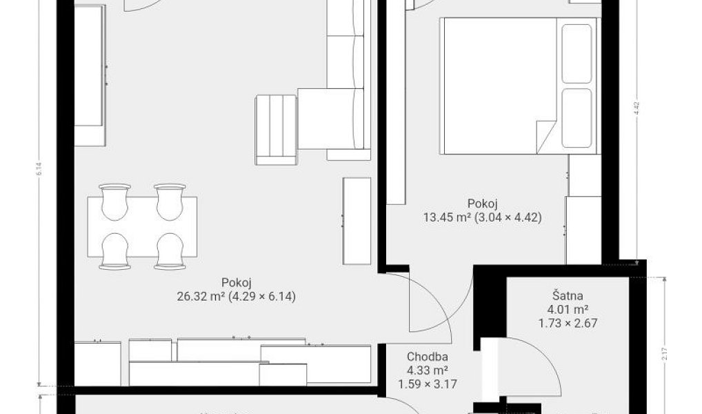 Pronájem bytu 2+kk 60 m², Brno – náhled fotky 24