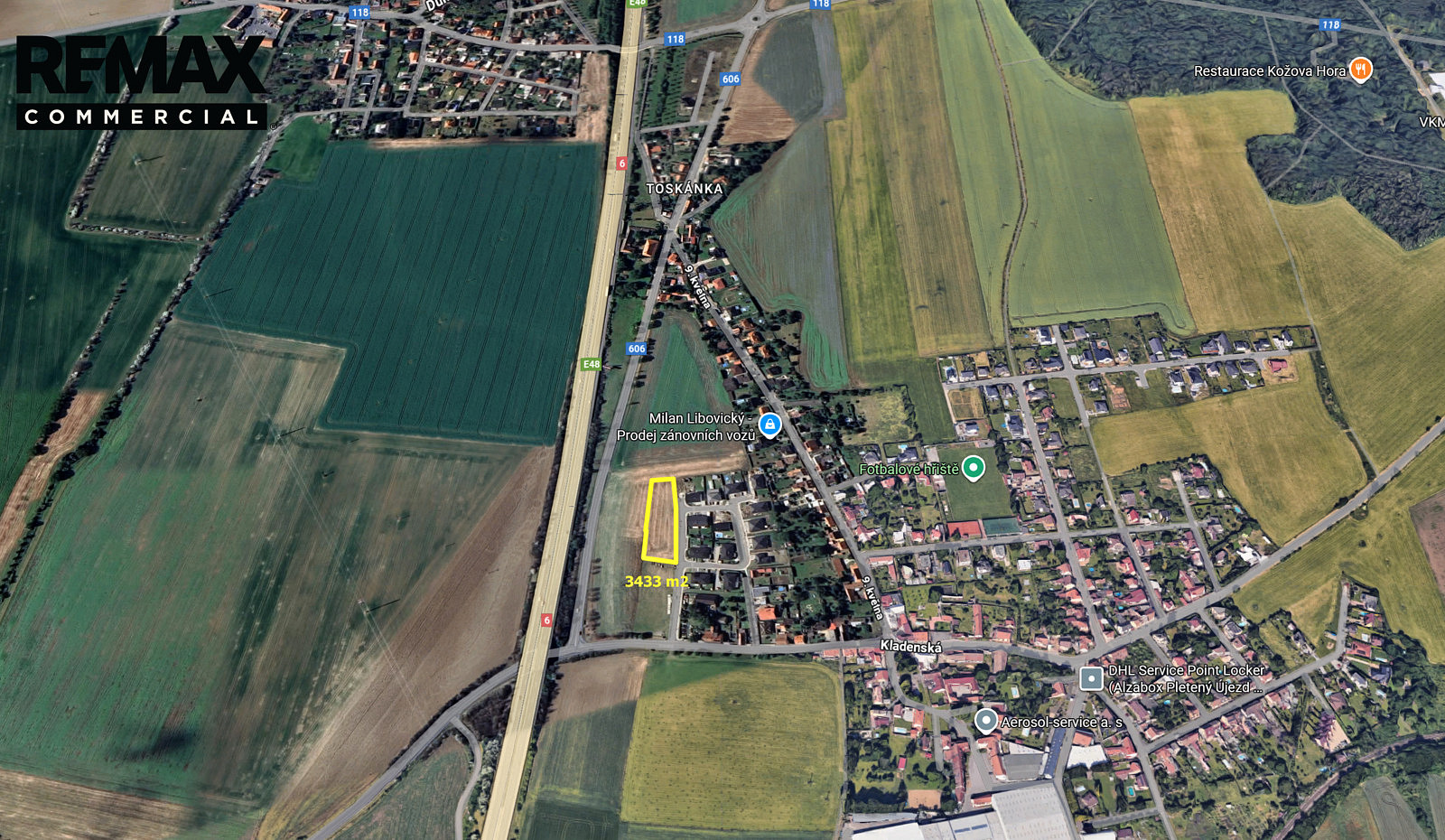 Prodej komerčního pozemku 3 433 m² – fotografie 5