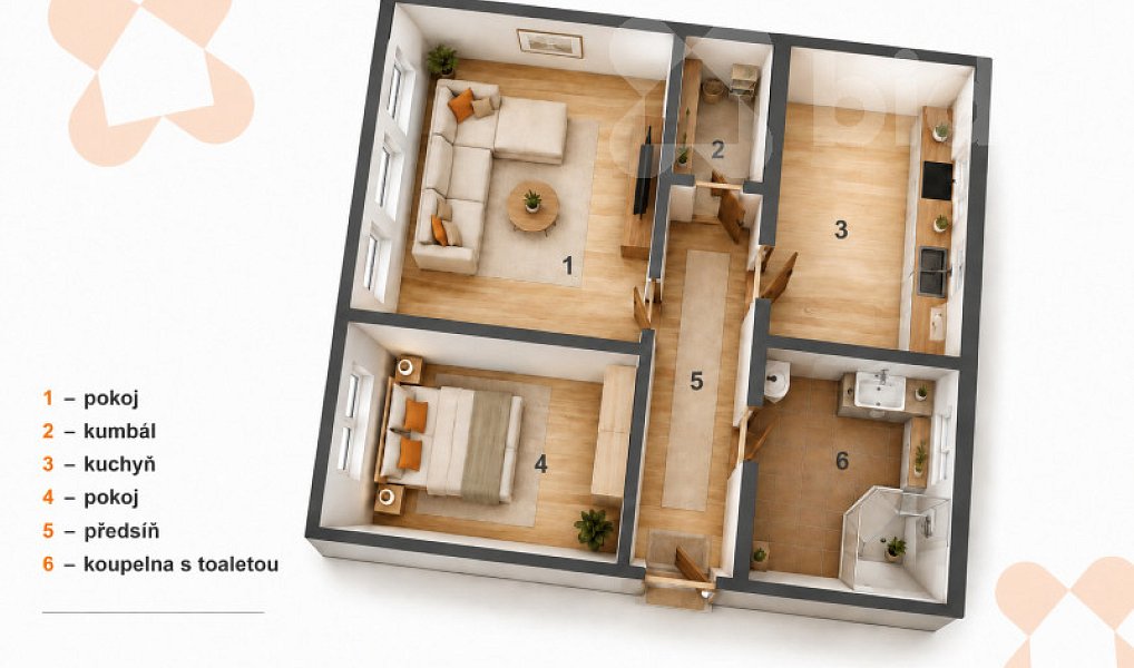 Prodej bytu 2+1 51 m², Žatec – náhled fotky 9