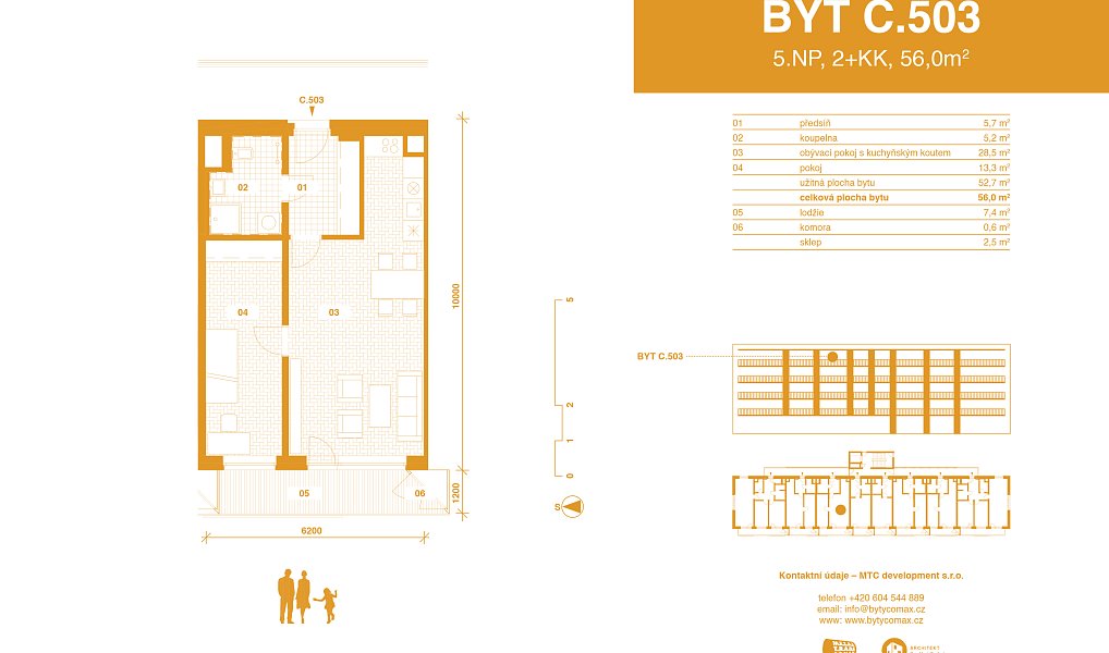 Prodej bytu 2+kk 50 m², Velvary – náhled fotky 10