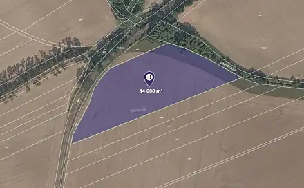 Prodej pole 3 500 m², Krupá, okres Rakovník