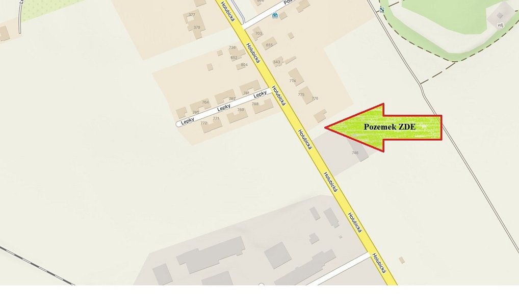 Prodej stavebního pozemku 2 000 m², Pozořice – náhled fotky 3