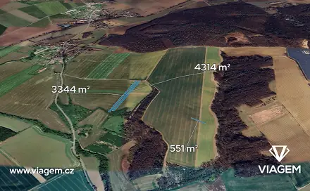 Prodej pole 1 368 m², Kroměříž