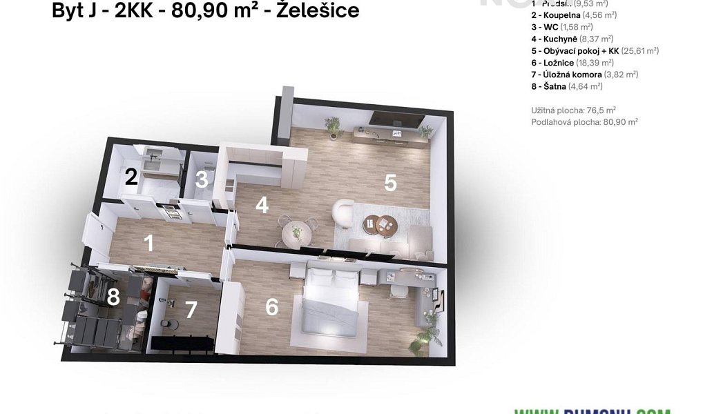 Prodej bytu 2+kk 80 m², Želešice – náhled fotky 20