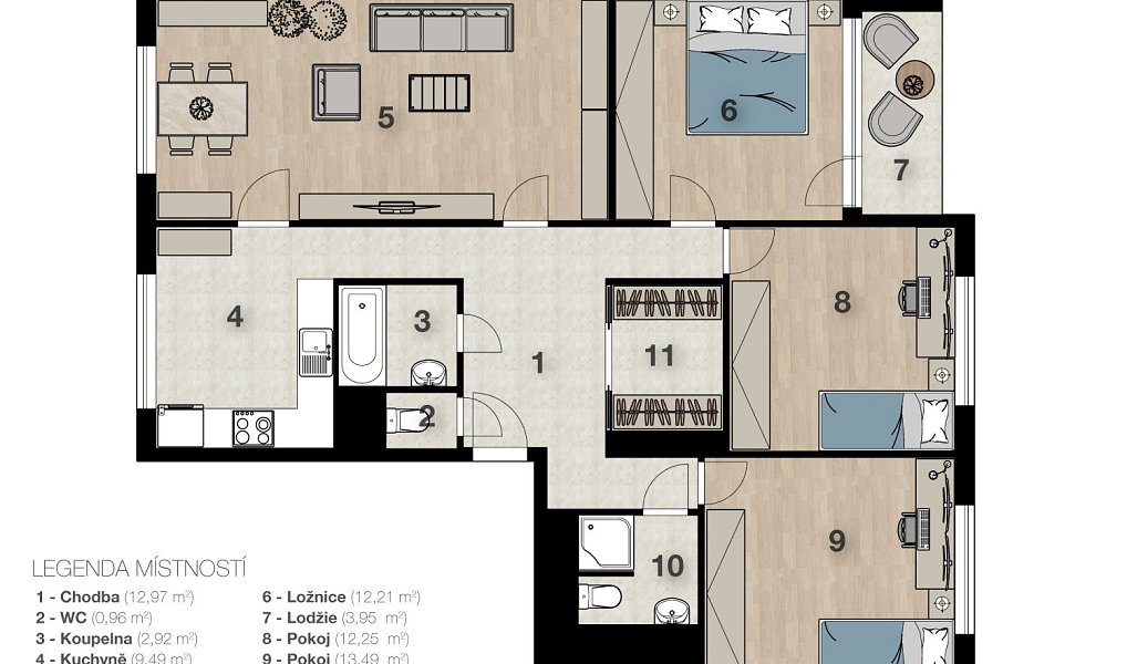 Prodej bytu 4+1 103 m², Tachov – náhled fotky 8