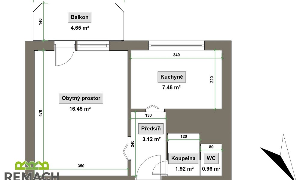 Prodej bytu 1+1 31 m², Uherské Hradiště – náhled fotky 2