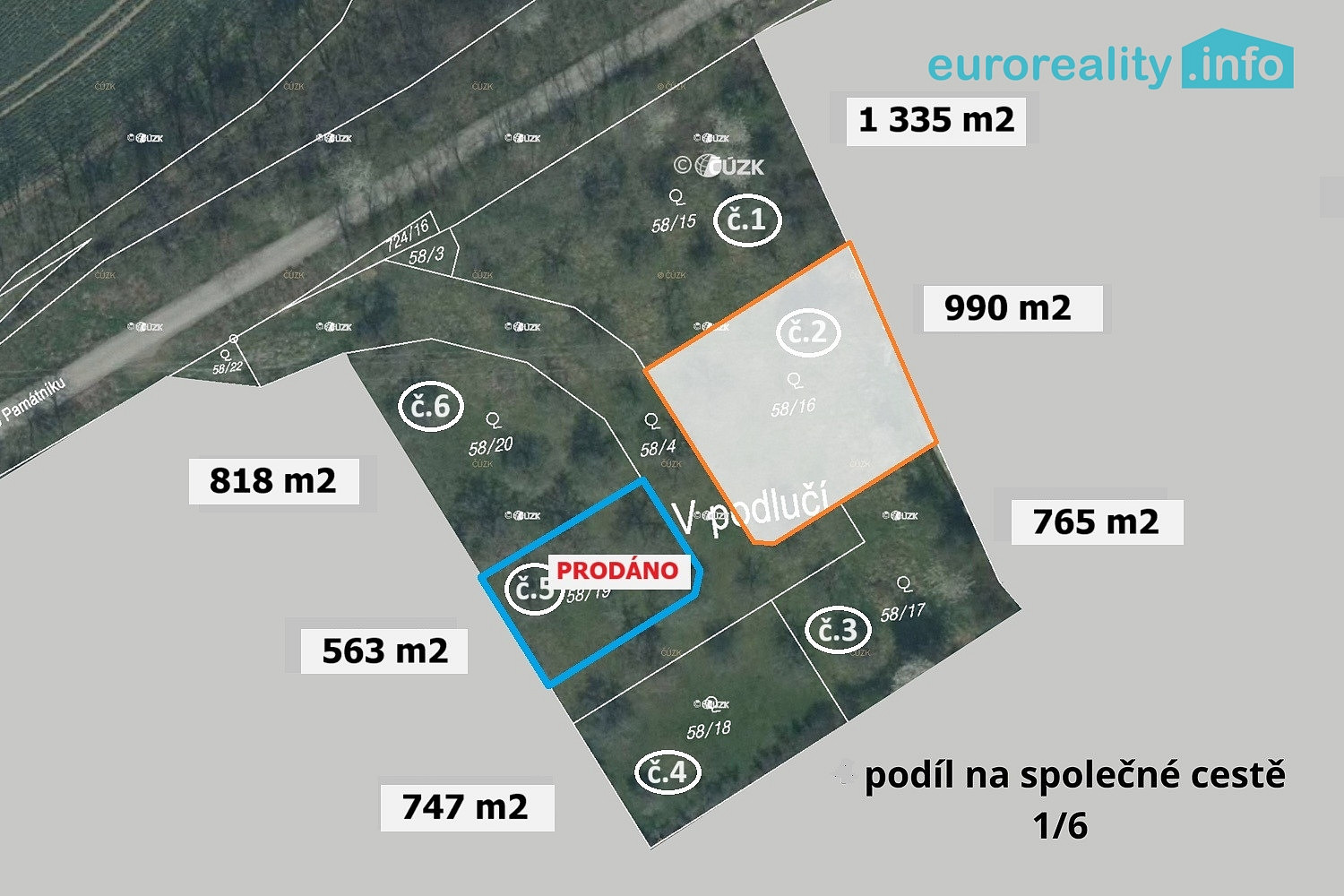 Prodej stavebního pozemku 990 m²