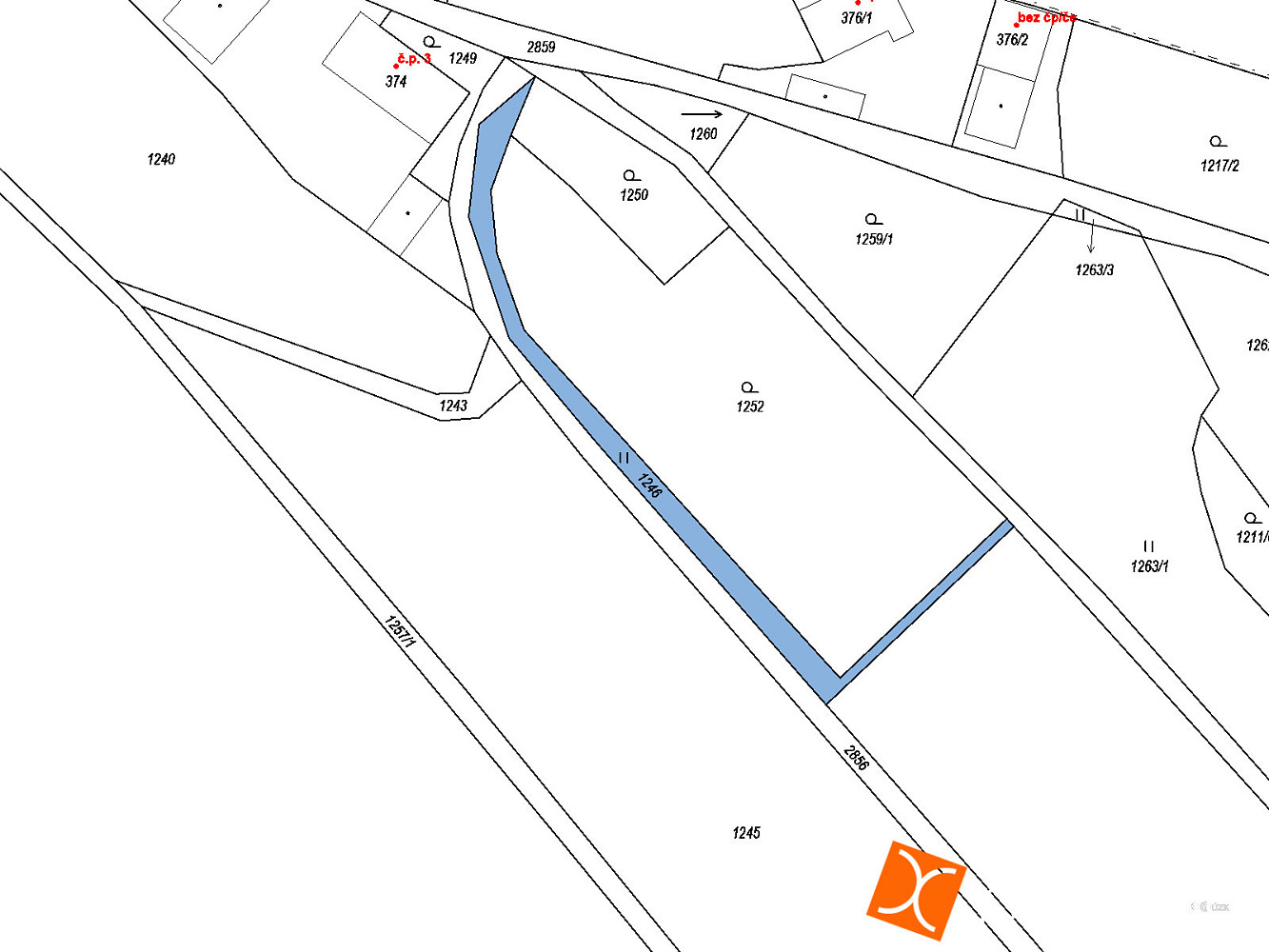 Prodej pozemku 270 m² – fotografie 2