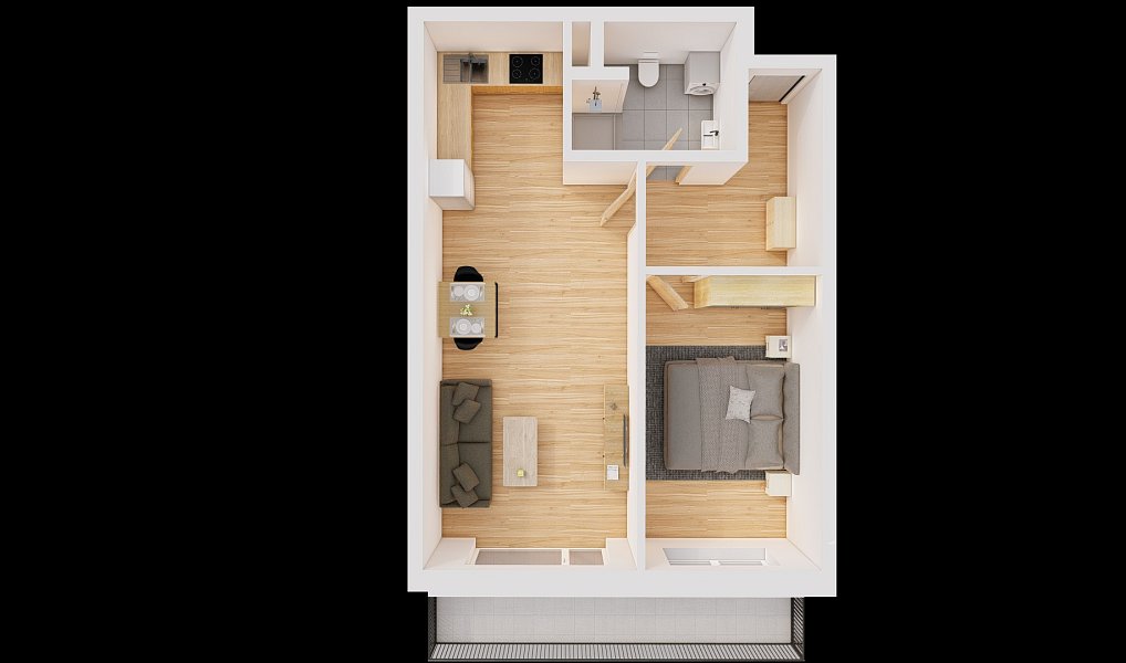 Prodej bytu 2+kk 61 m², České Budějovice – náhled fotky 3