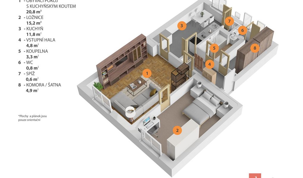 Prodej bytu 2+1 62 m², Strakonice – náhled fotky 2
