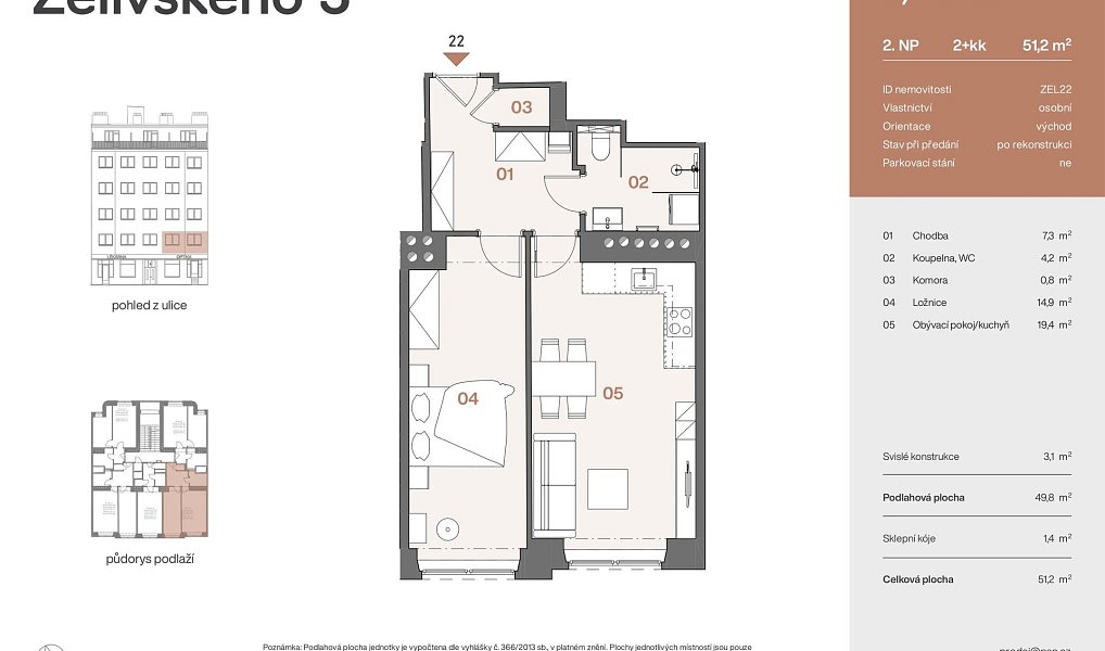 Prodej bytu 2+kk 47 m², Praha – náhled fotky 2