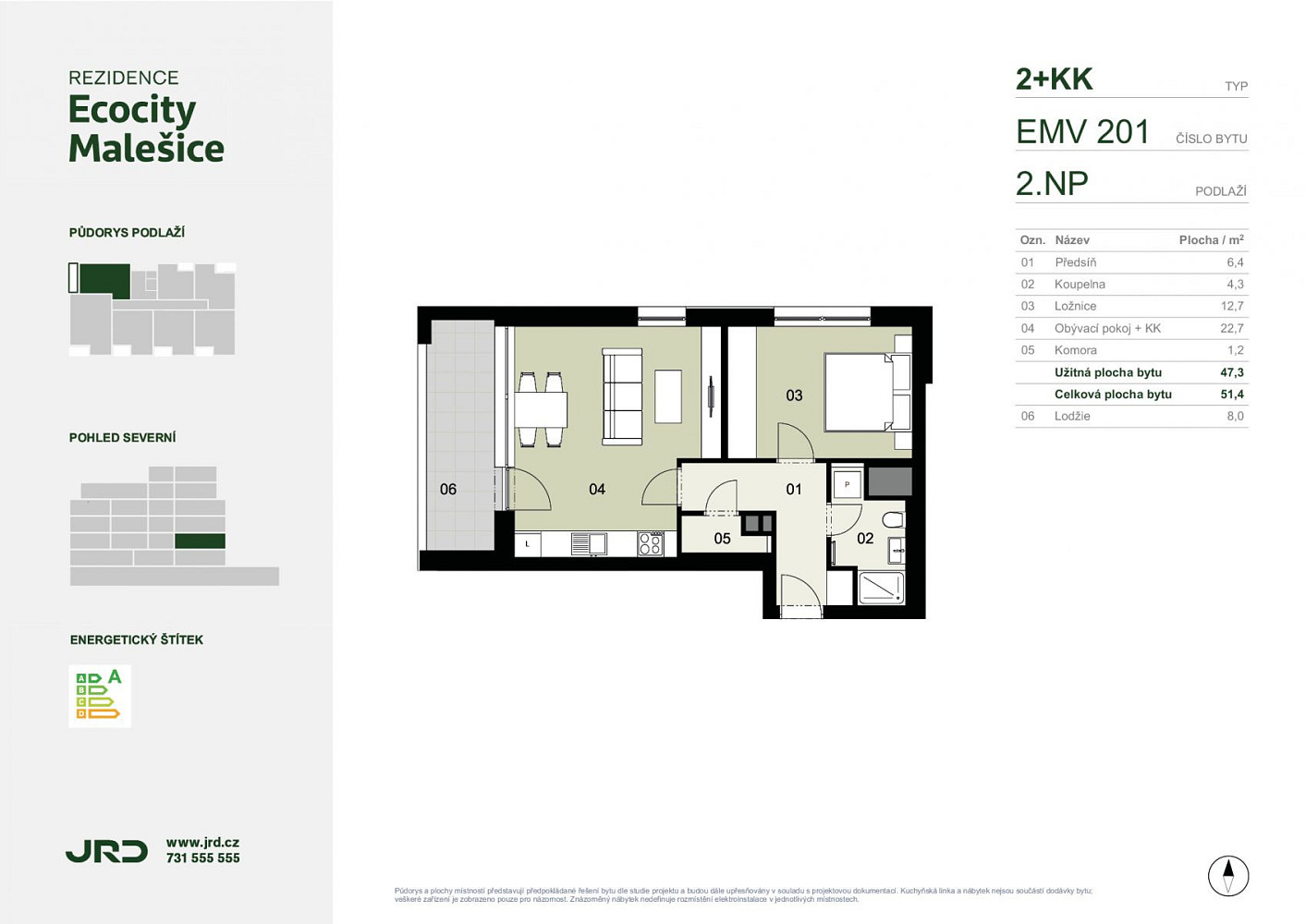 Prodej bytu 2+kk 51 m² – fotografie 2