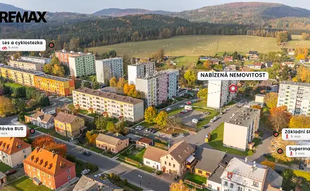 Pronájem bytu 3+1 73 m², Sídliště, Cvikov - Cvikov II, okres Česká Lípa