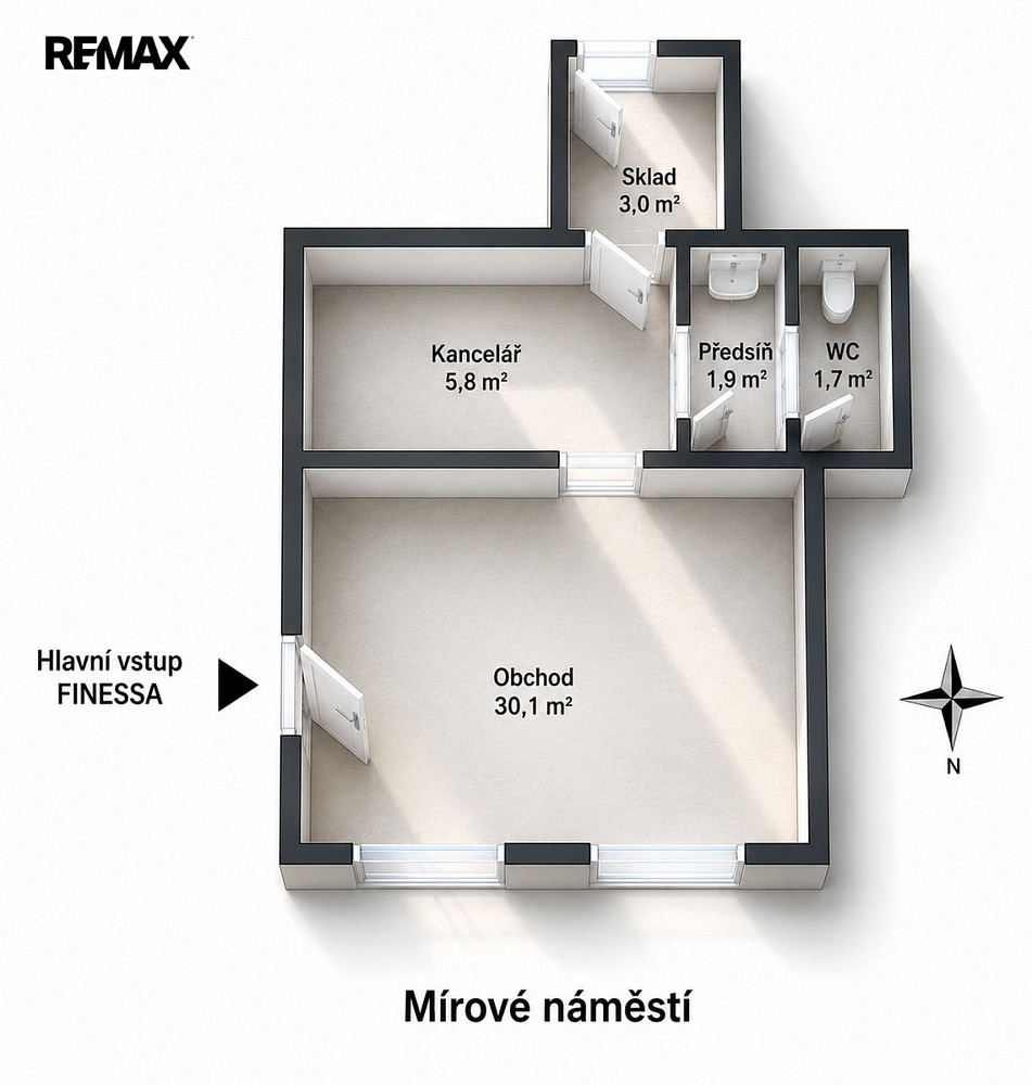 Pronájem obchodních prostor 43 m² – fotografie 4